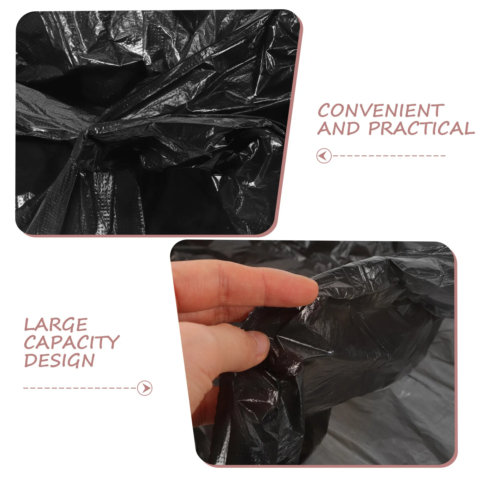 100 Pcs Portable Toilet Bags for Camping Clear Toiletry Traveling Trash Bucket Liners