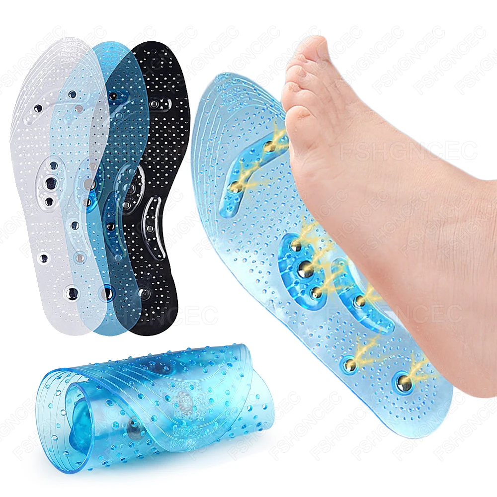 1 paar Silikon Orthopädische Massage Einlegesohlen für Schuhe Männer Frauen Fuß Akupressur Einlegesohlen Verlieren Gewicht Magnetische Massage Schuh Sohlen