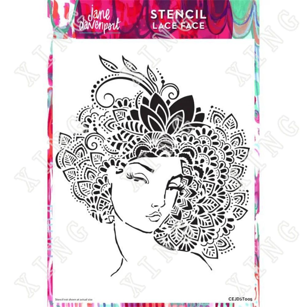 New Dainty Dame Top Tail Lace Face Dreamer Citizen glamour Waves Diy Layering Stencils Painting Scrapbook Coloring Embossing