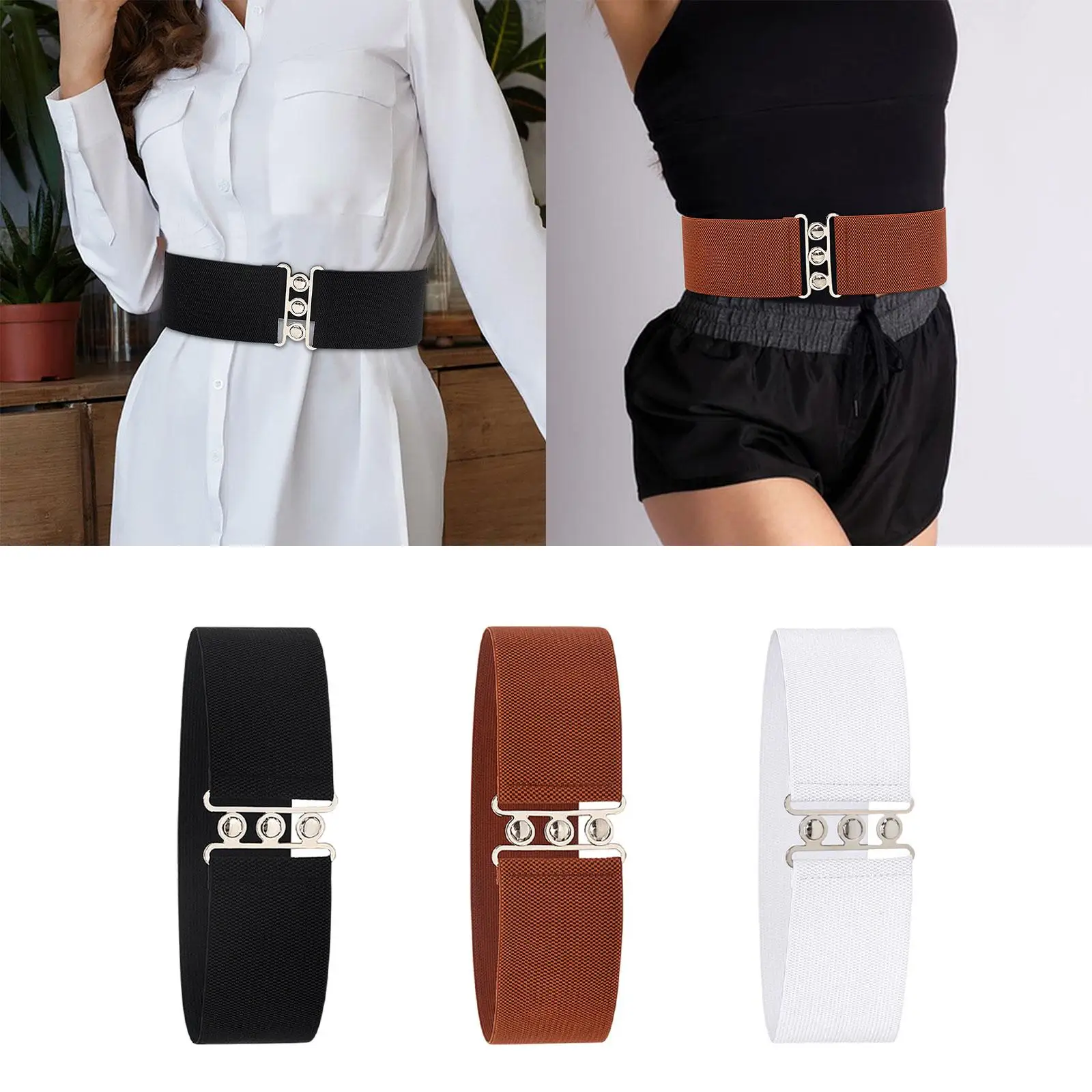 Brede Elastische Riem Stretch Decoratieve Riem Mode Tailleband Voor Dames Dames