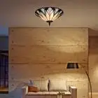 

3-светильник в стиле ретро Тиффани, потолочный светильник, люстра, витраж, светильник