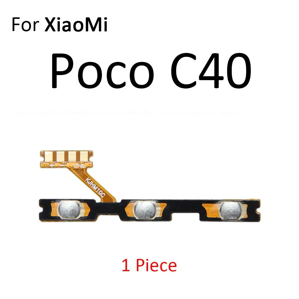 Power On Off Button Volume Switch Key Control Flex Cable For XiaoMi Poco C31 C40 C50 C51 C55 F4 F5 M4 M5 M5S X4 GT X5 Pro 5G 4G