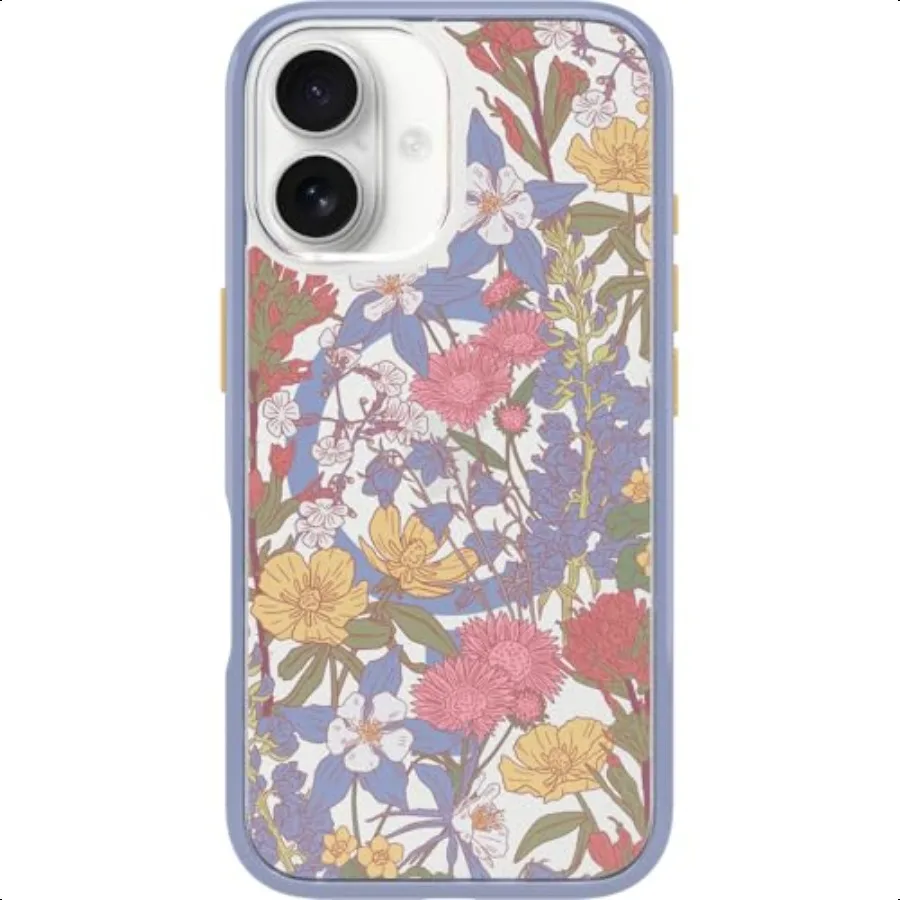 

iPhone 16 Symmetry Series Clear Case Floral Purple