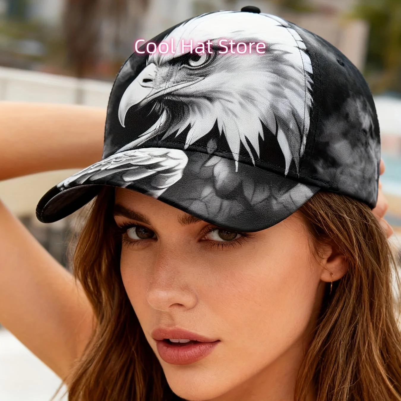 1pc of a Realistic Eagle Design Baseball Cap for Both Men And Women - Features an Adjustable Snapback, Lightweight And Breathabl