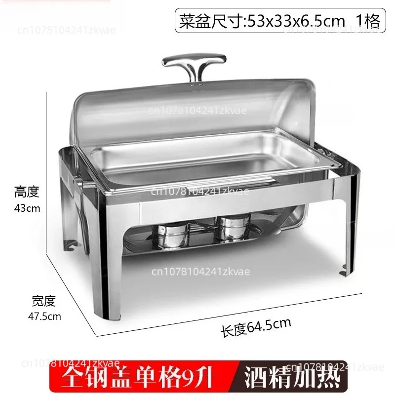

High-end Electric Heating Full Flip Self-service Breakfast Warmer Stainless Steel Buffet Warmer Hotel