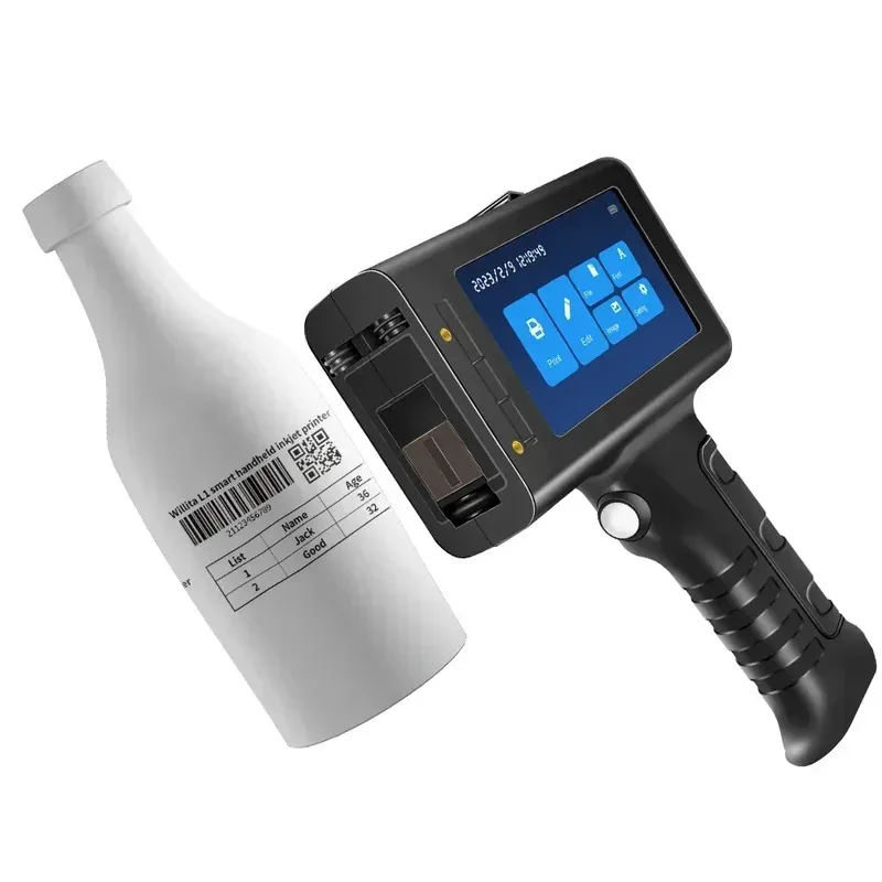 NY12.7mm Portable Handheld Inkjet Printer for Batch Number Barcode QR Code Logo Textile Hand Printer Label Coding Machine