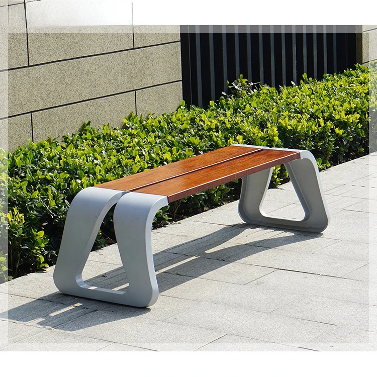 Garden bench chair garden landscaping modern cast aluminum outdoor benches for public park