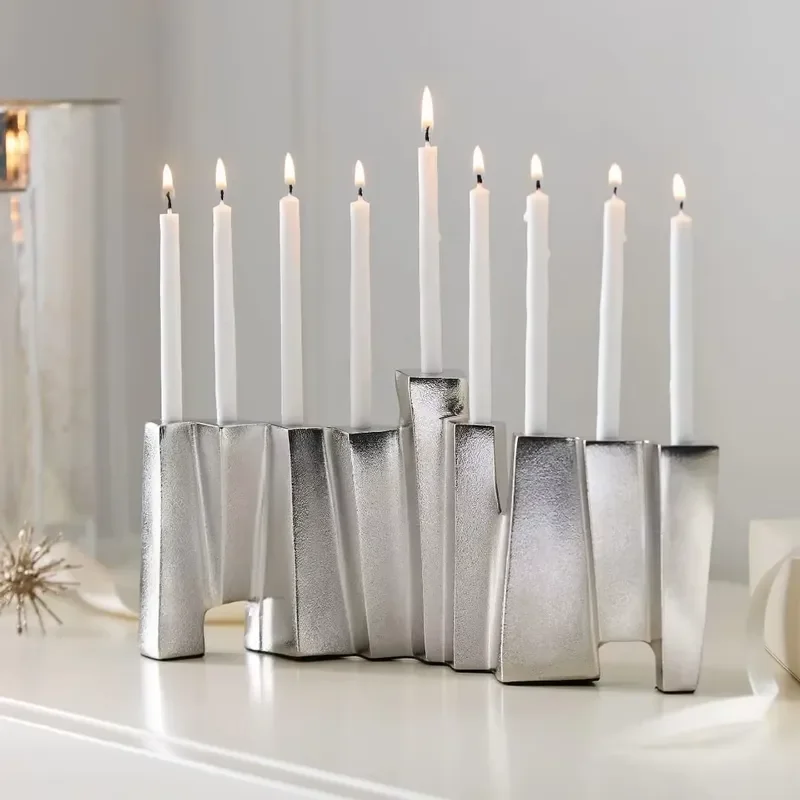 for Hanukkah Lantern Metal Candle Holder Oil Cup Modern Fashion Dining Table Decoration Custom Low Price Wholesale