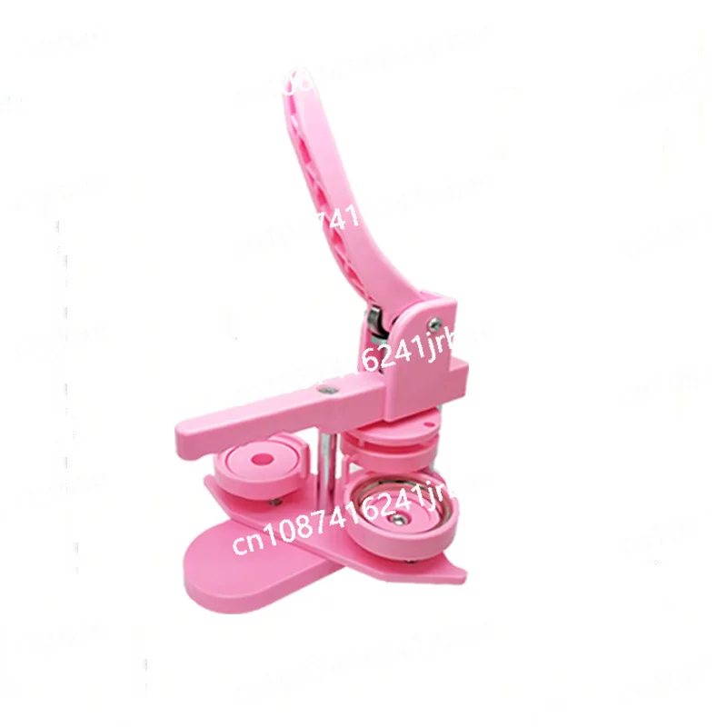 

25/32/58MM Pink Green Button Maker Machine DC109 Badges Set,100Pcs Button Parts+Circle Cutter+Mold,Badge Press Maker Machine