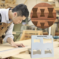 Butterfly Key Inlay Template Set 6x6 Inches Bow Tie Joint Woodworking Tool Transparent Butterfly Inlay Template for Woodworking