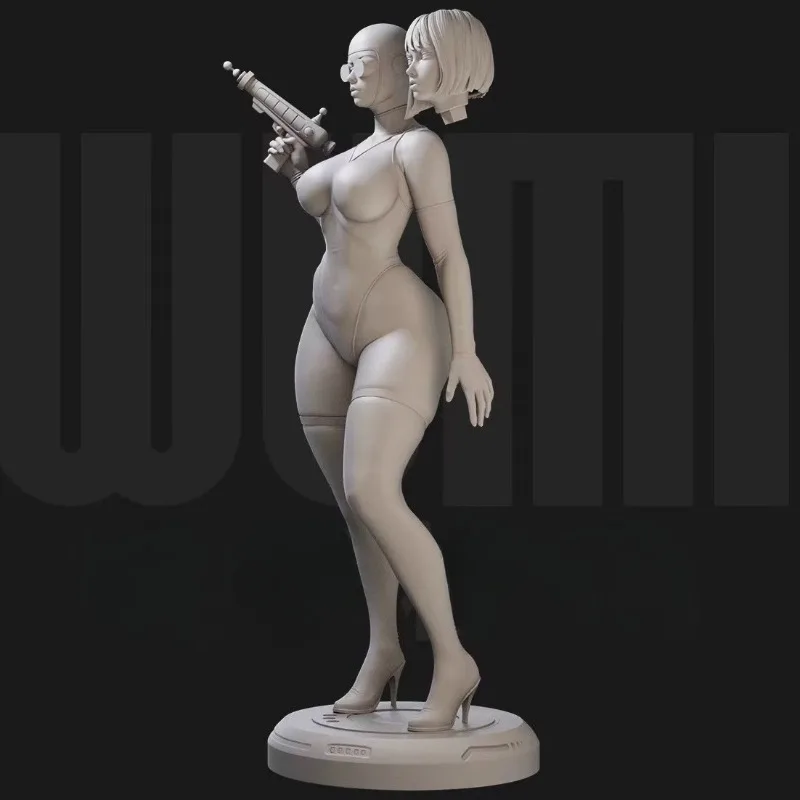 1/24 مقياس الراتنج كامل الشكل تجميعها أطقم منمذجة الخيال النحت أنثى المحارب المفككة وغير مصبوغ لعبة الديوراما #2