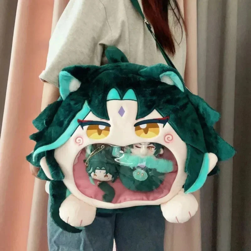 Xiao Genshin Impact Y2K Backpacks ItaBag Dharma Protector Yecha Stray Dogs Bag Cute High-capacity  Plush Crossbody Knapsacks New