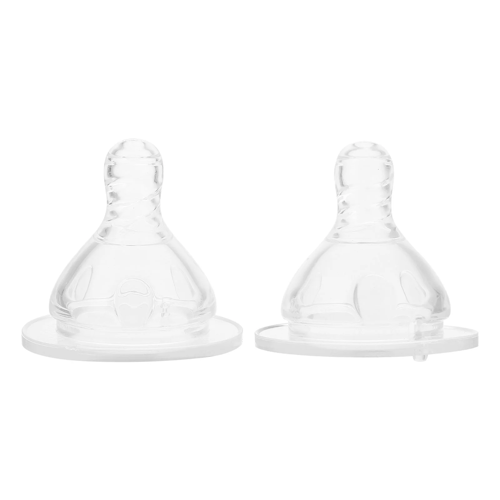 

2 Pcs Milk Bottle Nursing Infant Nurser Pacifiers Thread Silicone Feeding Baby Silica Gel Supplies