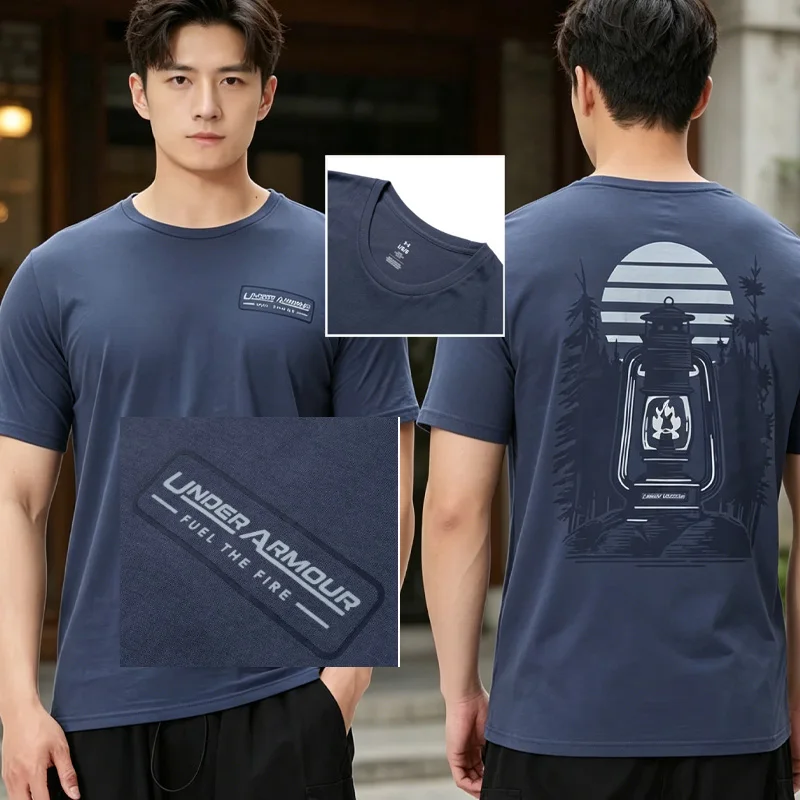 

Under Armour Round-neck T-shirt Short Sleeve Summer Men's Sports Half-Sleeve Running Fitness Shirt 1390225-04