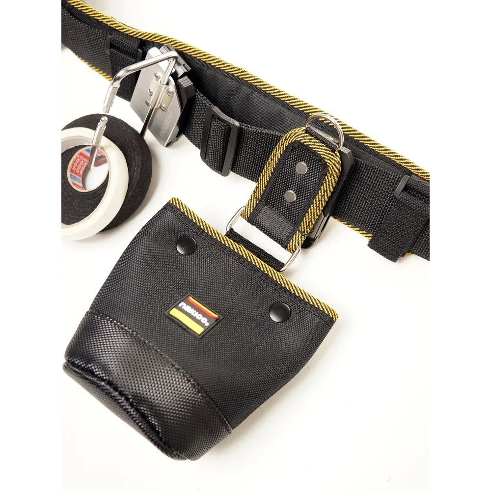 Torba na narzędzia Etui na narzędzia do obróbki drewna Elektryk Mechanik 1680D Obrotowa, szybko zawieszana torba na narzędzia do paznokci Mężczyzna Prezent Organizer narzędzi — zdjęcie 6