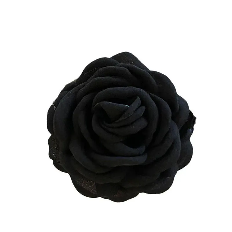 Zhao Lusi\'s Same Style Red Rose Gripper Three-Dimensional Flower Headdress On The Back Of The Head