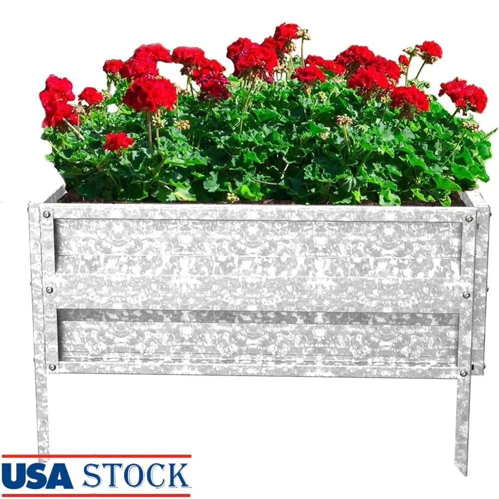 

Прочная садовая кровать, комплект держателей для растений, регулируемый оцинкованный утюг, универсальный кашпо, овощи, цветы, травы, наружное использование