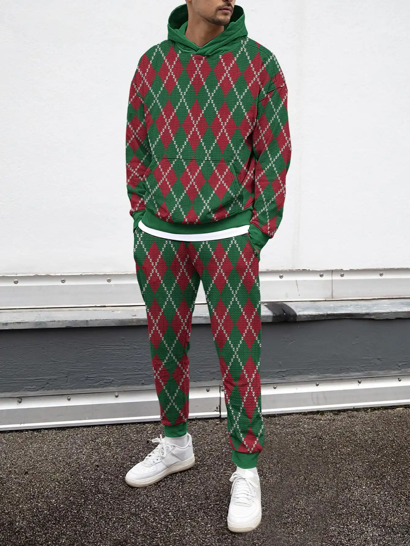 

Men Harajuku Style Tracksuit Hoodie Trouser 2Pc Sets Tie Dye Creative Art Design 3D Print Clothes Relaxed Fit Trendy Two Piece S