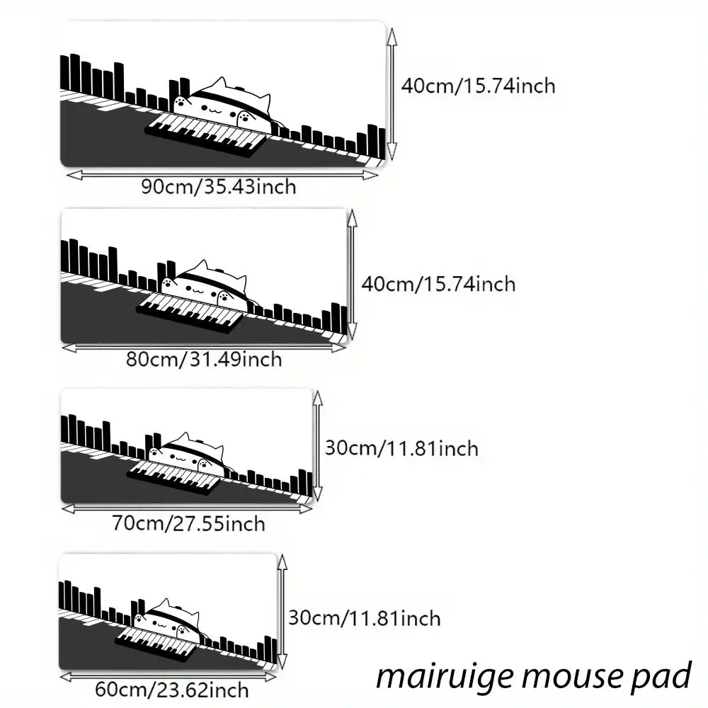 แผ่นรองเมาส์ลายแมวเท่ๆ ขนาดใหญ่ สำหรับคอมพิวเตอร์ สำนักงาน เล่นเกม แผ่นรองโต๊ะ HD XXL ยางกันลื่น ขอบเย็บ แผ่นรองคีย์บอร์ด แผ่นรองโต๊ะยาว