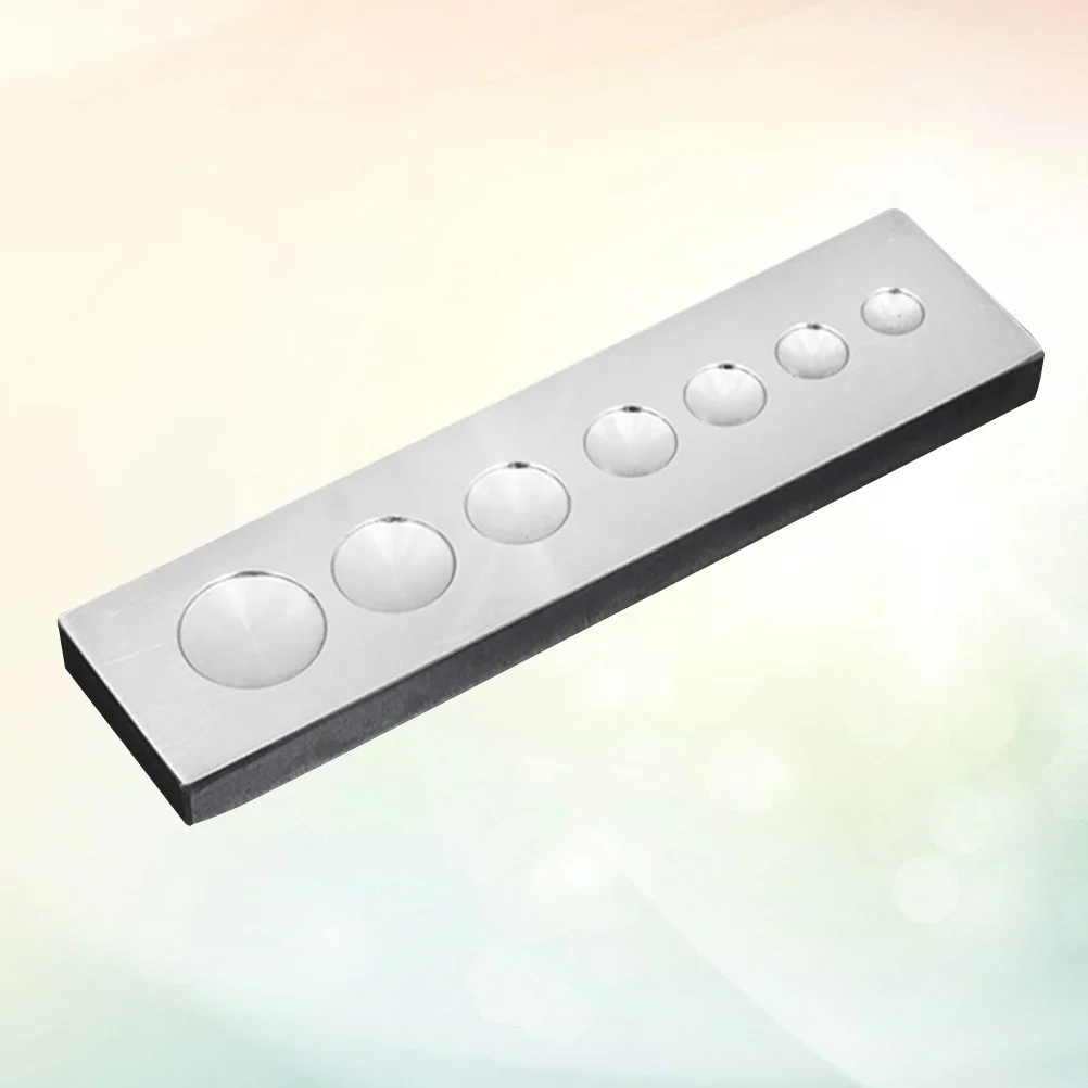 7 في 1 أداة إعداد برشام من الفولاذ المقاوم للصدأ لأزرار المفاجئة الحرفية ترصيع الحلقات قاعدة تركيب الأظافر #2