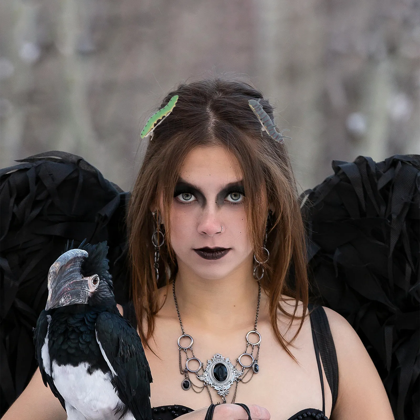 

Набор из 12 заколок для волос в виде жуков на Хэллоуин: жуткие гусеницы, необычные заколки для волос, аксессуары для костюмированных вечеринок, заколки для волос для вечеринок в стиле хоррор