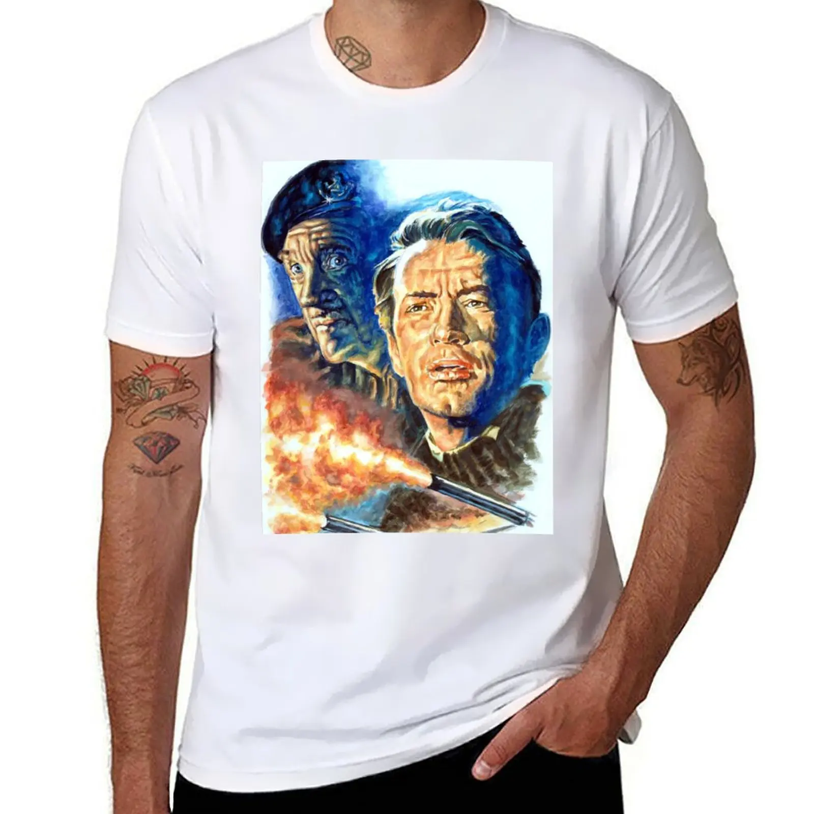 

Guns Of Navarone, Gregory Peck, David Niven T-Shirt man t shirt cotton t shirts for man cotton T-Shirt