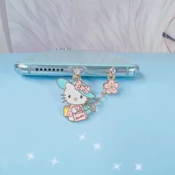 Sanrio Hello Kitty Metal Phone Anti-Dust Plug For iPhone Samsung Xiaomi Type C Android Charging Port Protectors Dustplugs
