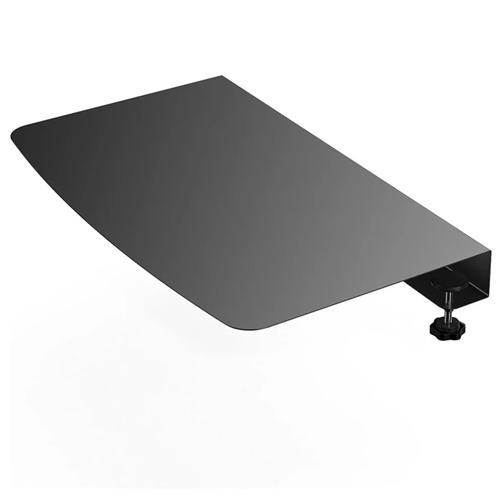 

17 Inch Clamp Corner Desk Connecting Plate for L Desk Extension Stainless Steel Black Desk Platform Attachment