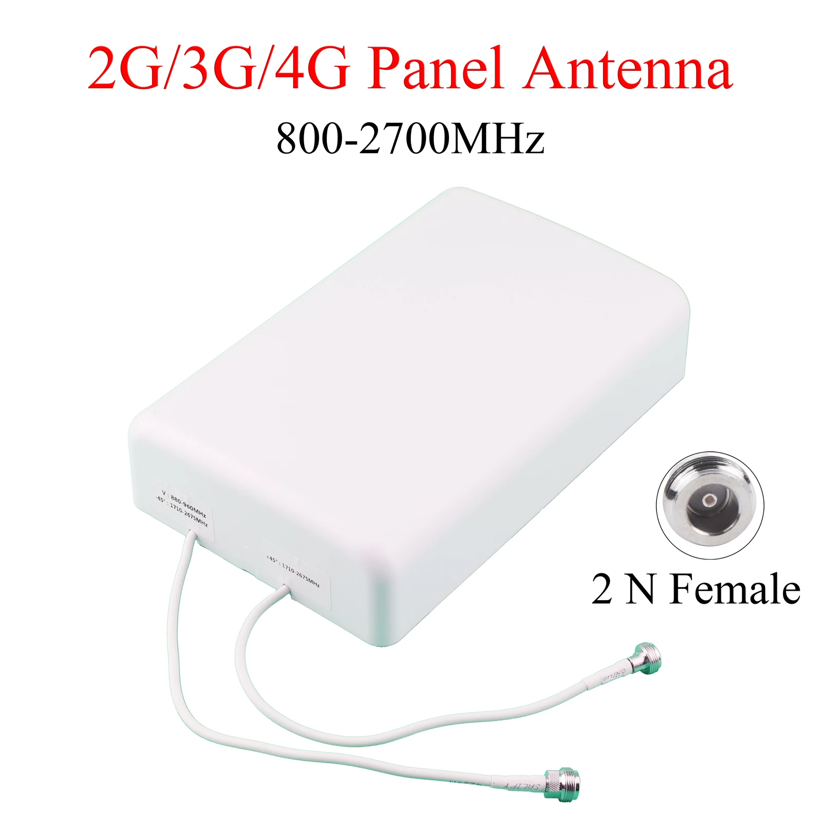 

800-2700MHz Indoor Antenna 7/8dBi 2G 3G 4G Panel Antenna 2 N Female For Repeater GSM CDMA Signal Booster Signal Transmitter