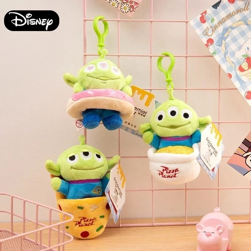 Potdemiel Disney Toy Story Alien mignon Kawaii trois yeux garçon en peluche pendentif sac d'école sac à dos pendentif porte-clés en peluche pendentif