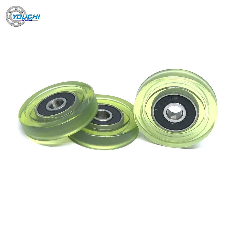 10pcs 6*33*7 PU Coated Rollers With 626RS Bearing PU62633-7 OD 33mm Polyurethane Soft Rubber Rollers 6x33x7 Flat Wheel Pulleys