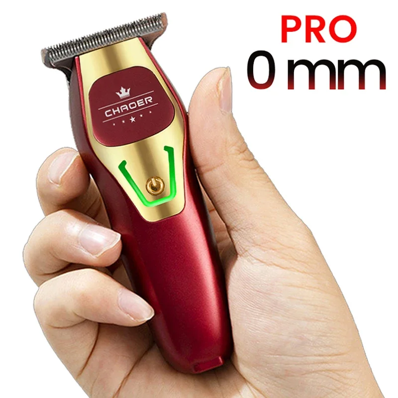 Professional Hair Trimmer Men 0 MM T Blade Electric Clipper Rechargeable Haircut Machine