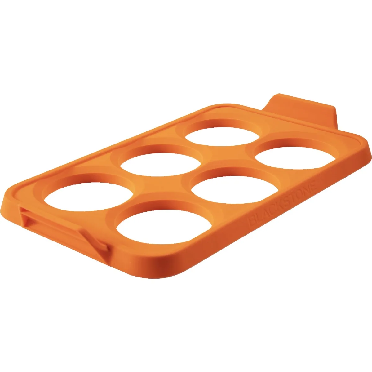 Bandeja de molde para huevos con anillo de huevo de silicona de 6 secciones en color naranja