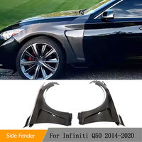 Carbon Fiber Side Fender Vent for Infiniti Q50 Q50S Sedan 2014- 2020 Front Air Intake Scoop Cover Trim Car Side Body Kits
