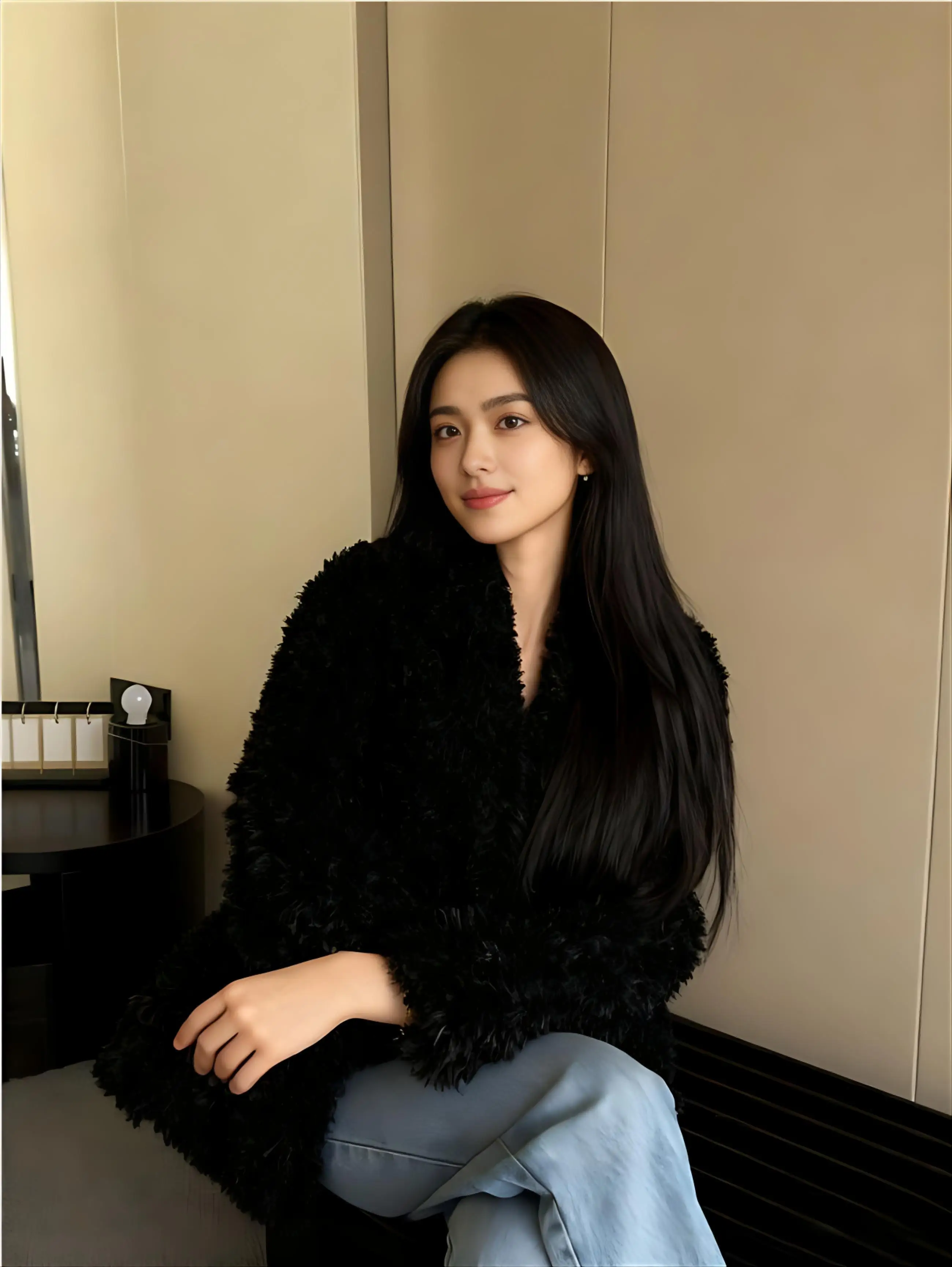 معاطف فرو المنك الصناعي للسيدات ربيعية رفيعة وعادية يومية بسيطة موضة نظيفة طبيعية كاجوال أساسية ناعمة خفيفة أنثوية للسيدات الشابات