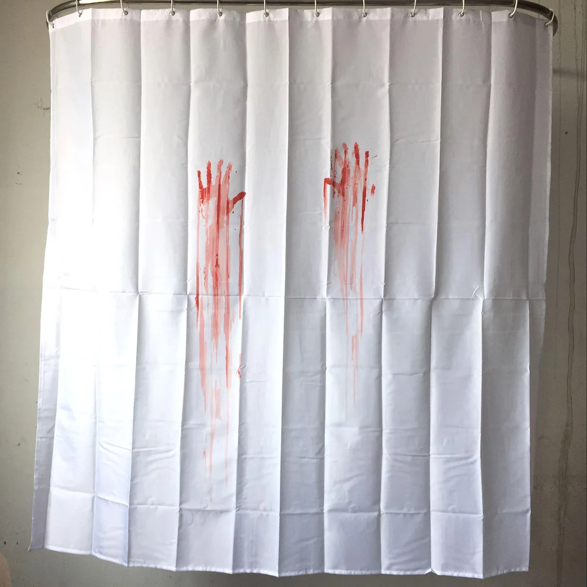 

Bloody Handprints Waterproof Shower Curtain Easy Maintenance Halloween Horror Gift Bathroom Decor Shower Curtain