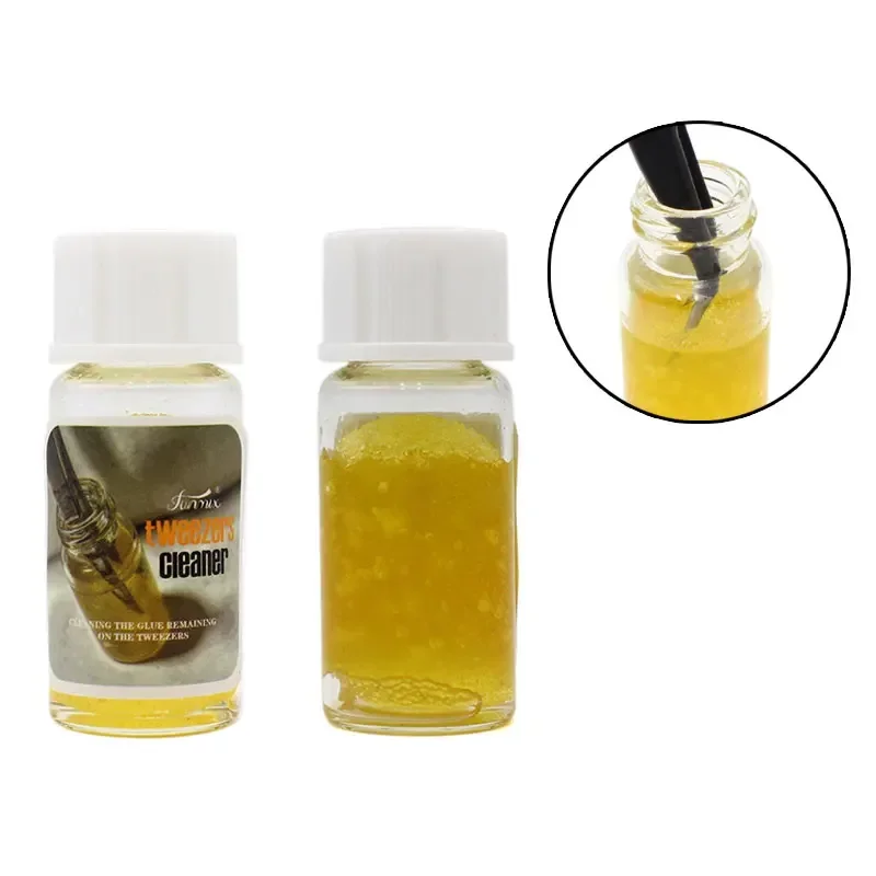 20g pinças de cílios limpador com removedor de cola de cílios líquido de limpeza e esponja bola cílios extensão ferramentas de maquiagem mais limpo