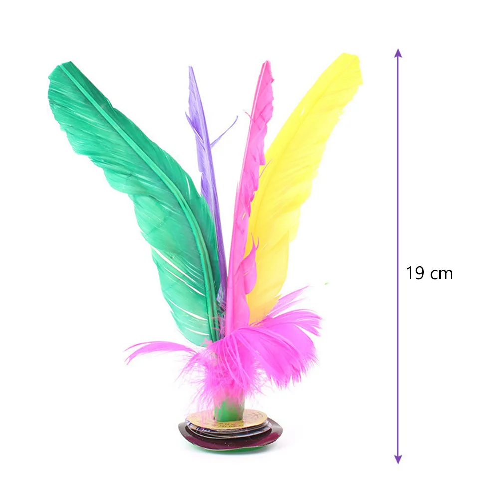 

6pcs Colored Shuttlecock Kick Toy Big Flower Jianzi Game for Indoor Outdoor Leg Muscle Strength Body Flexibility Sports