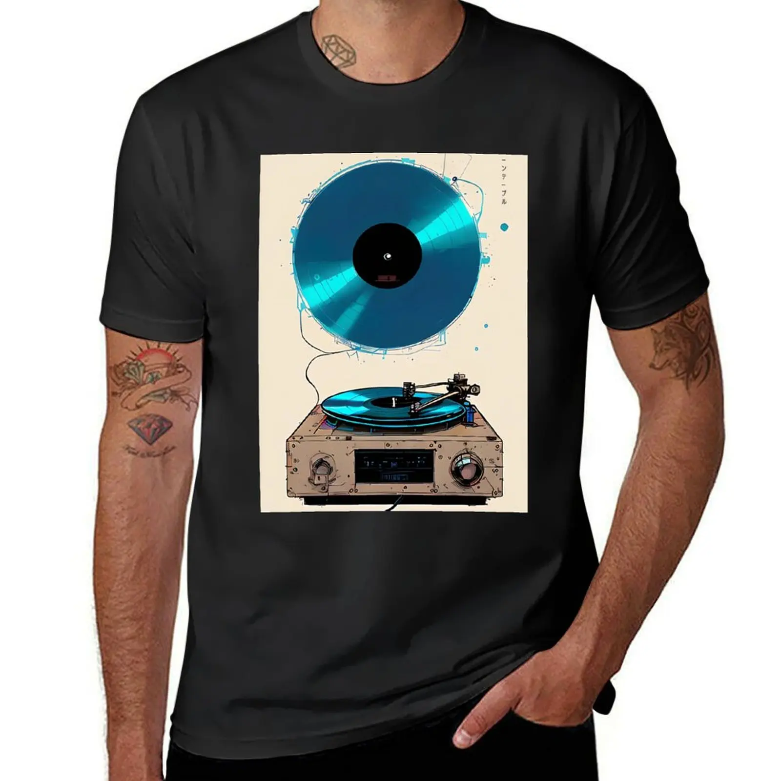 Turntable - Inkpunk T-Shirt sweat summer top mens tall t shirts