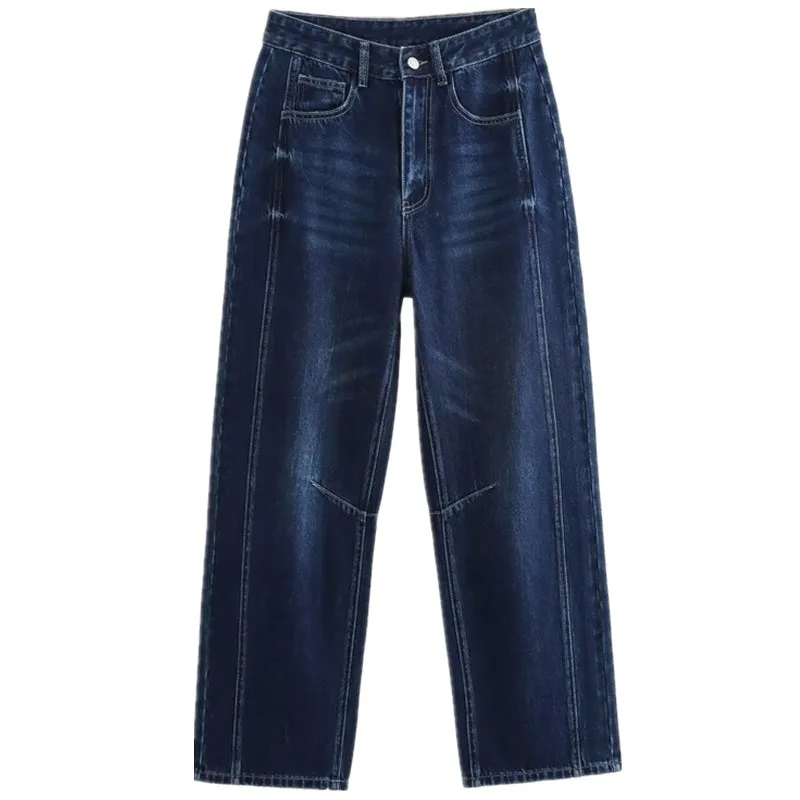 Losse Casual Denim Jeans Dames Mid-Taille Ballon Sle Nieuwe Herfst 2024 Faion Dames Premium Quali Lange Broek