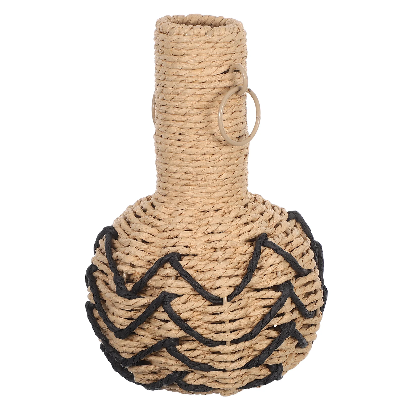 

Hand Woven Paper Rope Vase Rustic Farmhouse Decorative Flower Basket For Dried Flowers Artificial Plants Table Centerpiece