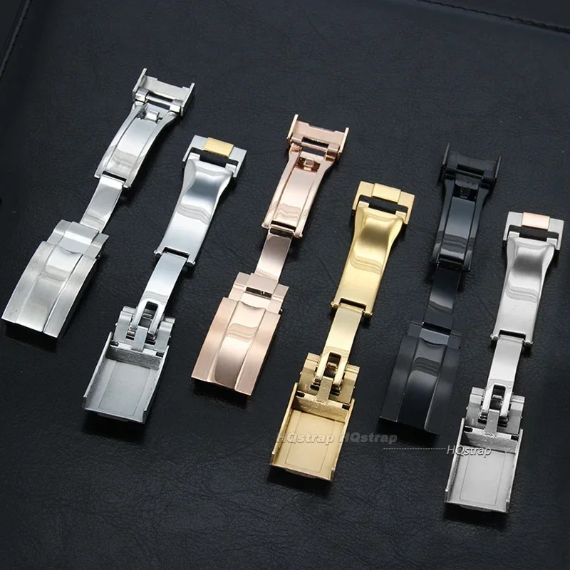 9x9mm Watch Buckle for Rolex DAYTONA SUBMARINER GMT Watch Band Clasp Stainless Steel Fine-tuning Pull Button 9X16mm Buckles image 3