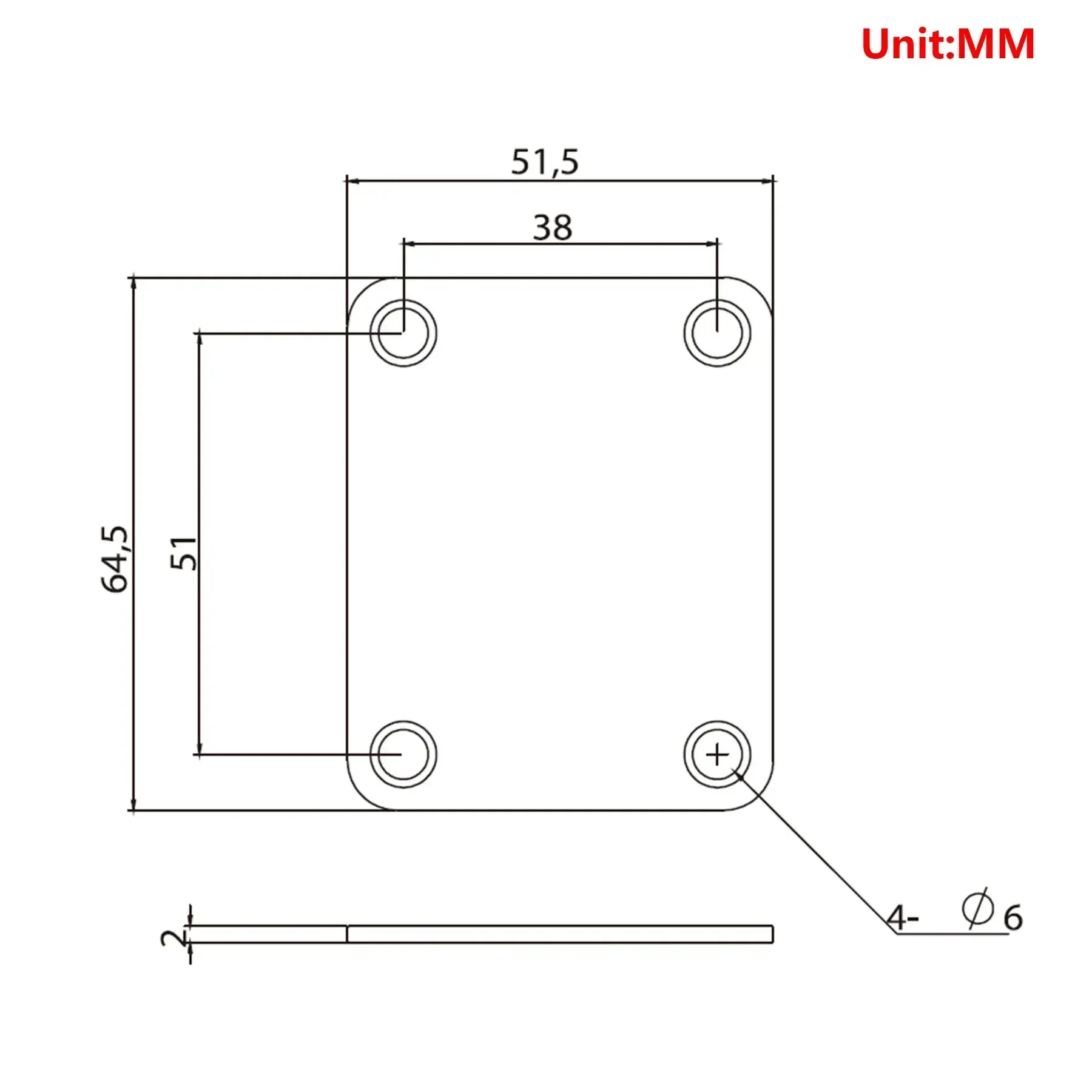 Electric Guitar Reinforcement Plate Connecting Plate For ST/Tele Electric Guitar BASS Neck Body Square Plate Guitar Accessories