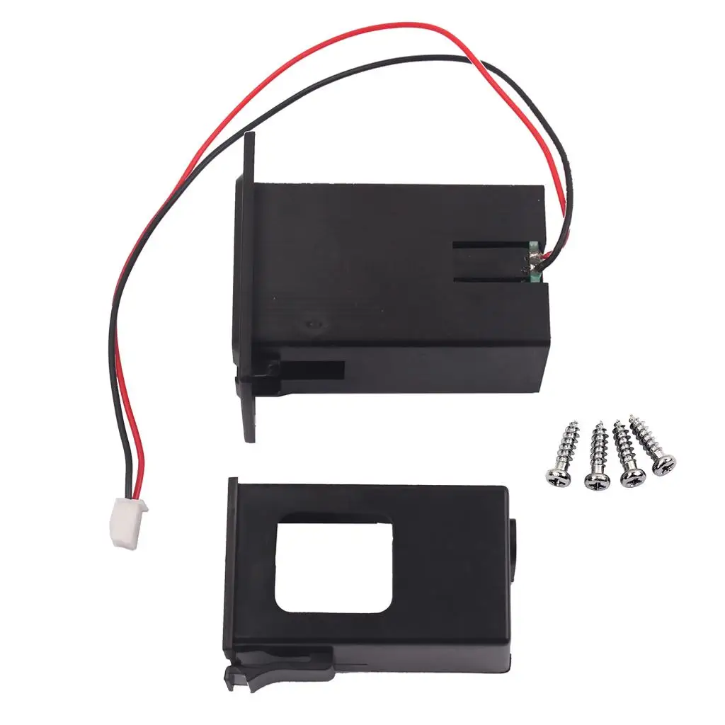 Guitar Pickup Accessory 9V Battery Box Flat Mount Plastic Compartment for Bass Guitars and Ukuleles
