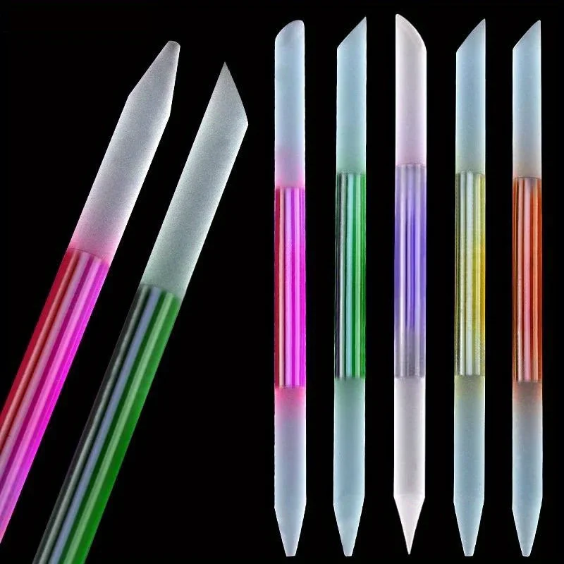 

New Crystal Glass Cuticle Pusher Nail Manicure Stick Precision Filing Cuticle Remover Nail Sanding Polishing Pedicure Tool 1pcs
