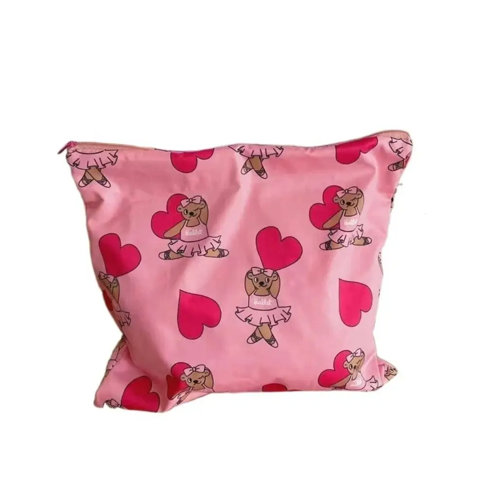 Niedliche Kawaii Make-up-Tasche mit Bärenmuster, Cartoon-Kosmetiktasche, große Kapazität, tragbare Aufbewahrungstasche