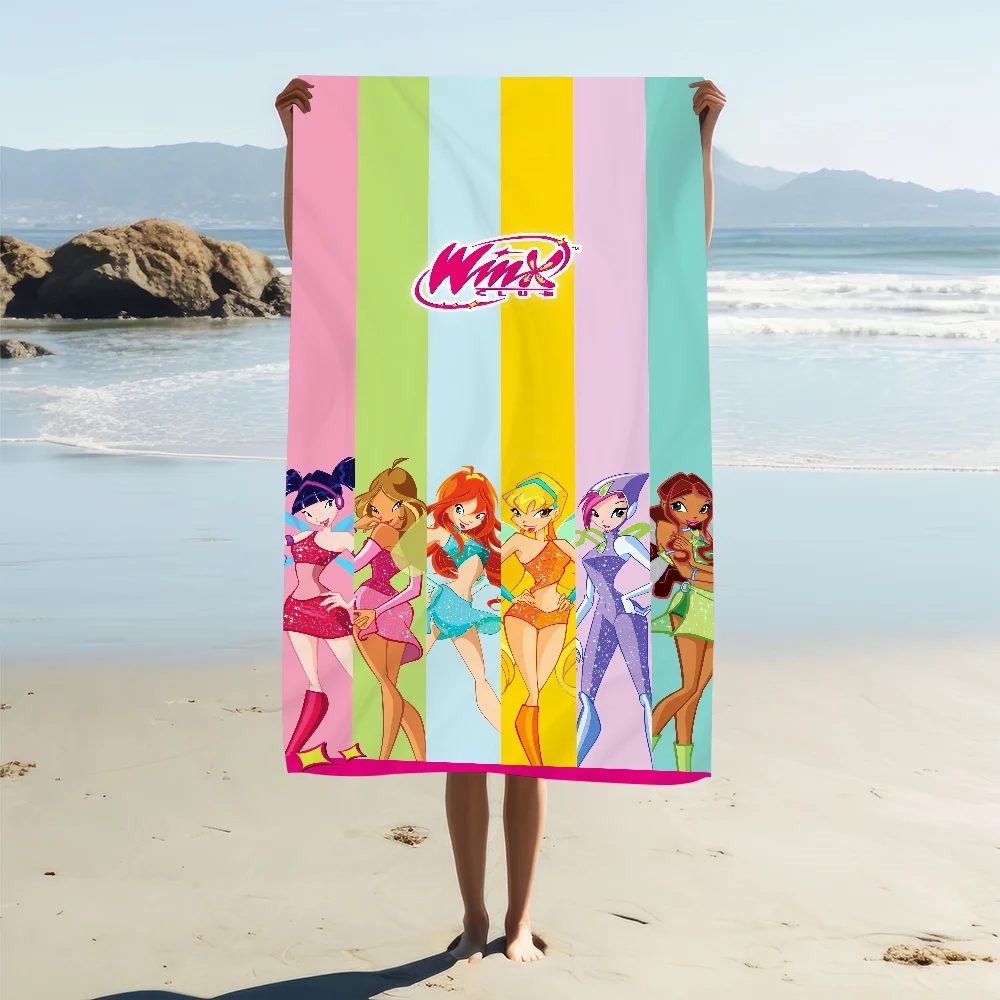 Cartoon Cute Towel Soft Pool Gift For W-Winx Travel Gym Shower C-Club Camping Quick Dry Sports Large Beach Towel