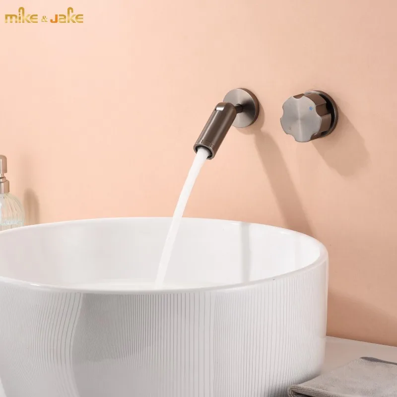 Bathroom wall mounted flod faucet concealed mixer bathroom wall tap hot and cold wall mixer tap with