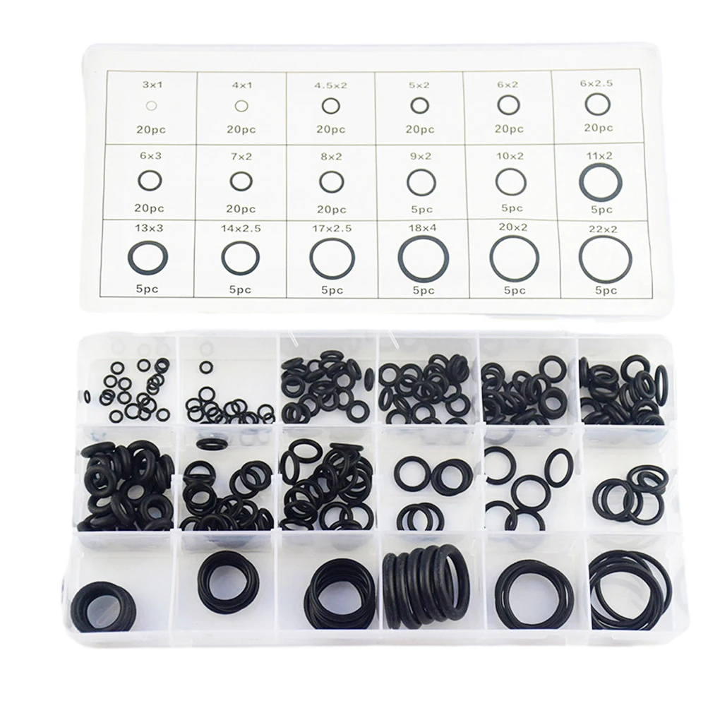 Black Wide Application O-Rings Versatile Sealing Ring Set For Any Project Not Easily Corroded