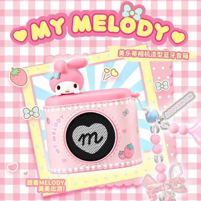 New Sanrio My Melody Camera Speakers MG23-41 Anime Peripheral Pochacco Kuromi Speaker Desktop Bluetooth Speaker Girls Gift